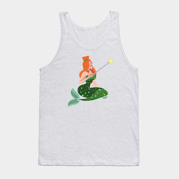 Mermaid Mascot Tank Top by carmen_santaferrara_art 